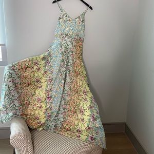 Anthropologie dress. Floral, long skirt.